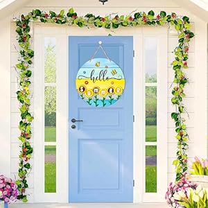 Hello Summer Door Decorations 11.5" Round Sunflowers Welcome Sign for Front Door Decor Farmhouse Hello Summer Hanger Sign for Porch Wreaths Home Office Wall Decorations Hello Summer Door Decorations 115 Round Sunflowers Welcome Sign for Front Door Decor Farmhouse Hello Summer Hanger Sign for Porch Wreaths Home Office Wall Decorations