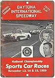 Plaque métallique représentant le circuit automobile Daytona International Speedway, 20 x 30 cm, idéale pour un bar, une cuisine, une maison, une caverne, une chambre, un salon, une salle à manger, un