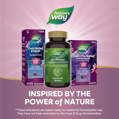 Nature's Way Air-Power, Guaifenesin Expectorant, Clears Airways, 100 ct - image 7