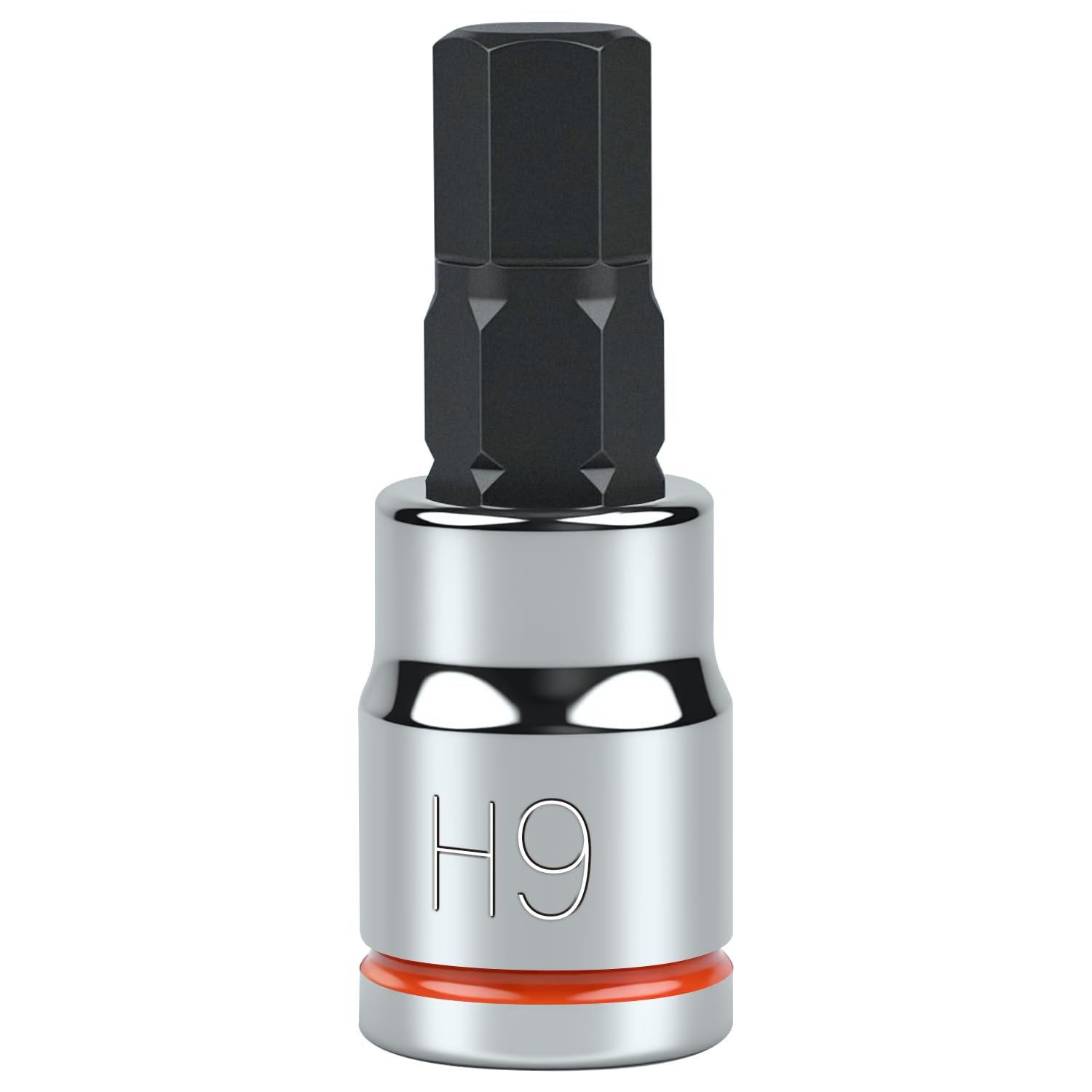 3/8 Inch Drive Hex Bit Socket, H9, Full Polished, Premium CR-V &amp; S2 Alloy Steel Head Made for Auto/Mechanical