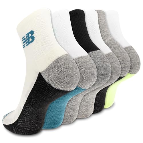 Image of New Balance Unisex Adult Performance Cushioned Ankle Socks - 6 Pairs - Moisture Wicking