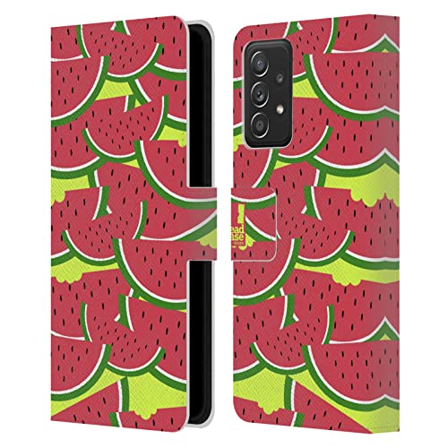 Étui Portefeuille Samsung Galaxy A53 5G Head Case Designs Housse Cuir Pastèque Jaune Set 2