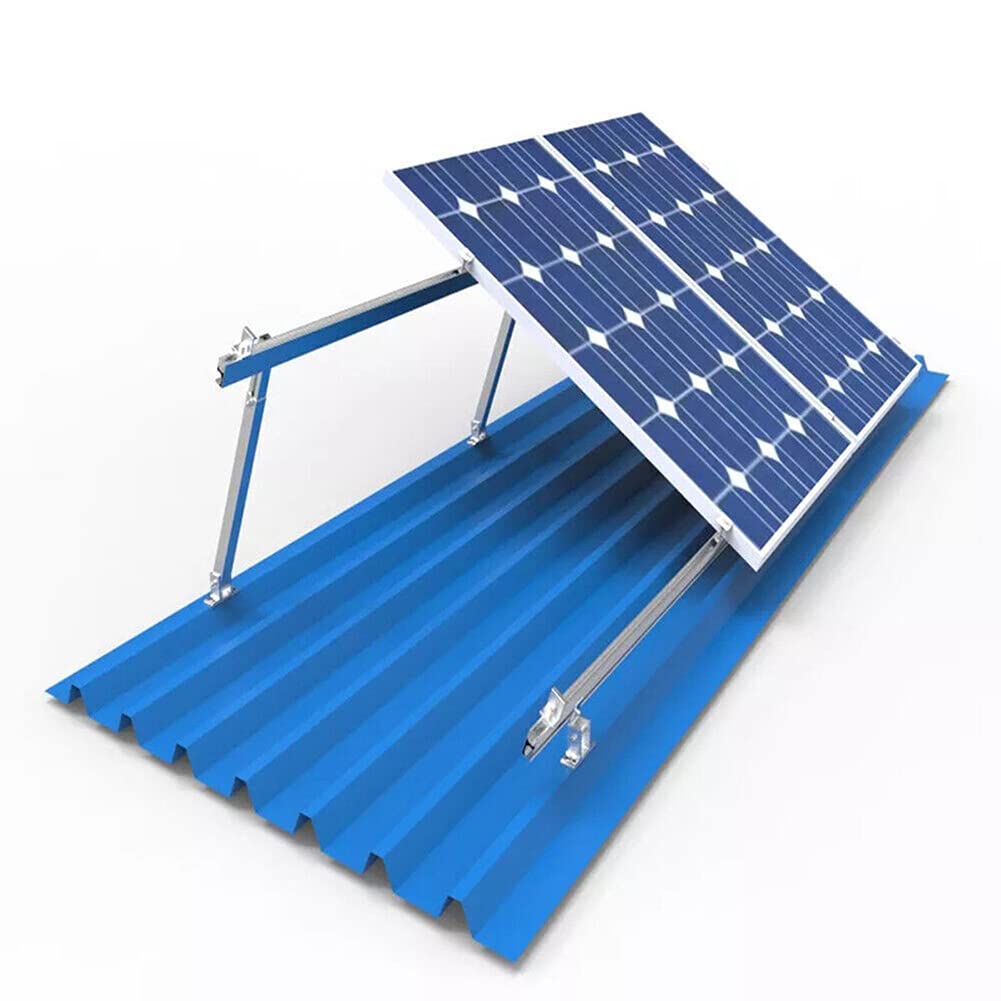Zestaw wsporników do montażu paneli słonecznych, aluminiowe wsporniki paneli słonecznych, regulowane aluminiowe wsporniki do paneli słonecznych na płaski dach kamper łodzie Dachy Ściany Dachy Ściany