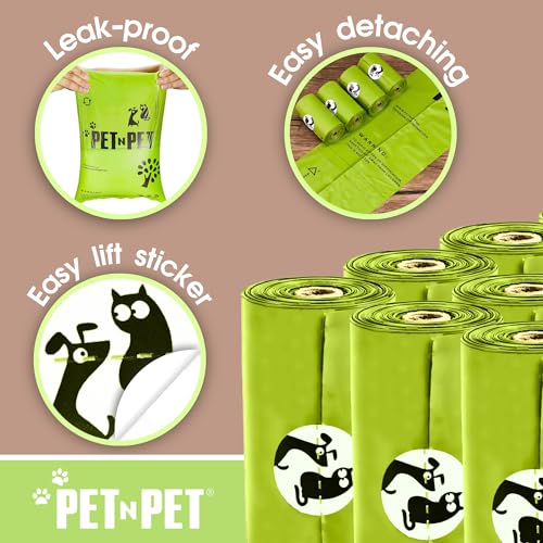 Image of Pet N Pet Poop Bags For Dogs, 120 Counts Plant Based Dog Poop Bags Rolls, Thick Doggie Poo Bag, 100% Leak-proof, Easy to Use Pet Waste Bag