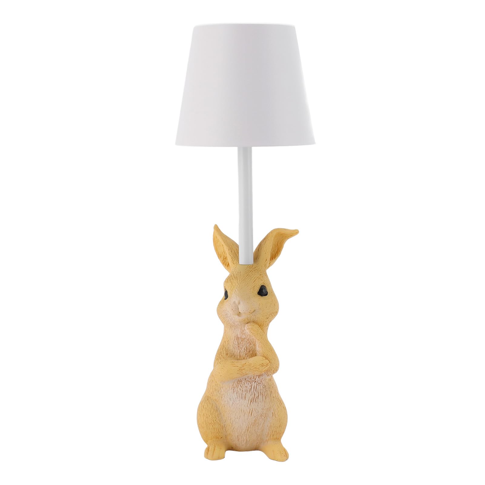 Yosoo Health Gear Lampada da Tavolo Lampada da Comodino a LED in Resina di Coniglio con Touch Control 3 modalità di Illuminazione Dimmerazione Continua USB Ricaricabile Design Senza Fili per la