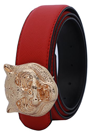 Men's Big Tiger Buckle 38-mm Top Layer Cowhide Leather Belt3