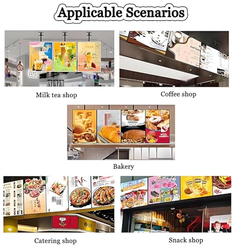 LED Light Box – Pannello digitale retroilluminato da parete con asta telescopica per ristoranti, teatri, bar e negozi, sottile schermo verticale per pubblicità