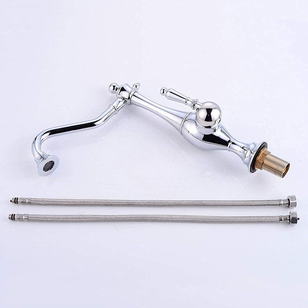 Rubinetti, Rubinetto per lavello placcato Lavello da cucina Rubinetto dell'acqua Rubinetto di lusso tutto in bronzo Rubinetto per vasca Rubinetto carino Accessori per fascia Comfortable
