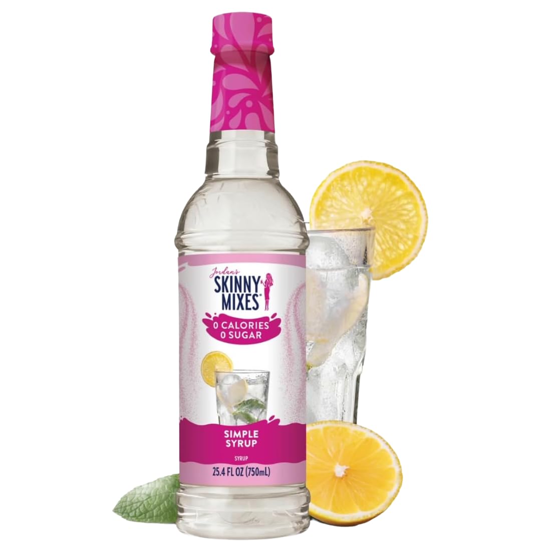 Jordan's Skinny Syrups Sugar Free Simple Syrup - 0 Calories 0 Sugar 0 Carbs - Gluten Free, Keto Friendly, Made in the USA