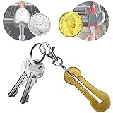 MOOSE GOODS Shopping Cart Key Canadian Loonie and Quarter with Key Rings Shopping | Unlock Release Keys for Grocery Cart (Gold)