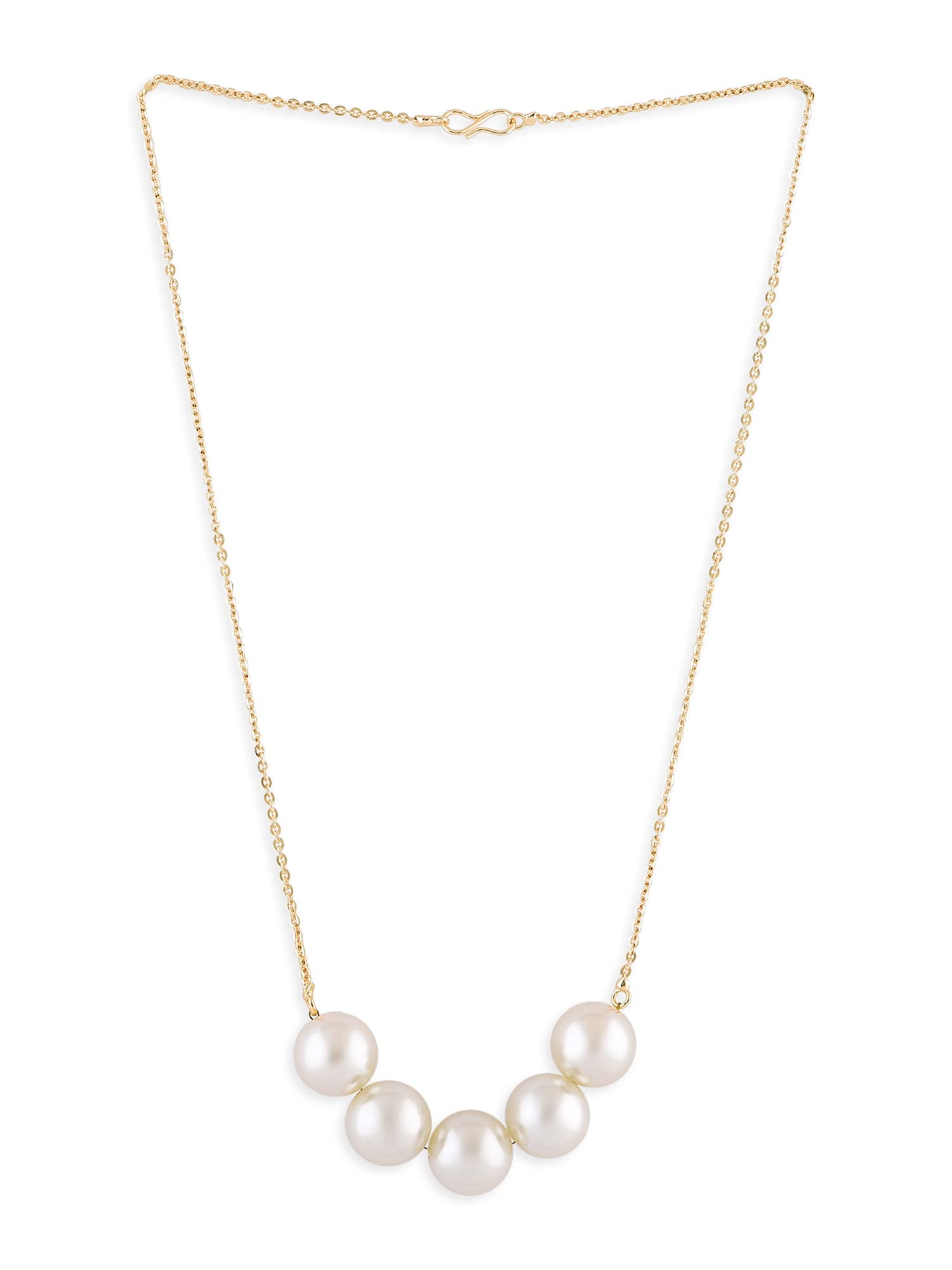 ZAVERI PEARLS Rose Gold Contemporary Pearls Necklace For Women-ZPFK11055 (B09GP9HZ6D) Amazon Price History, Amazon Price Tracker