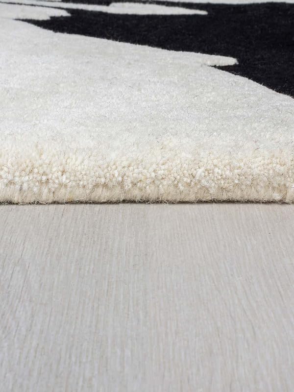 Image of Embossed Handmade GH Wool Thick Geometrical Carpet is a Stylish and Practical Addition to Any Living Room 4X6