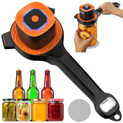 Ouvre-Boîte électrique, Ouvre-Boîte de Conserve Automatique à Une Touche, Rechargeable Ouvre-Bocal électrique, Ustensile de Cuisine pour Seniors, Arthrite...