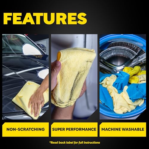 Image of Meguiar's Supreme Shine Car Microfiber Towel (16 * 24 Inch Extra Large Size) | Soft Thick Dual Sided Towel with 2X Absorption| Safety Edging for Scratch Free Mirror Like Shine | Machine Washable
