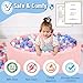 Foam Ball Pit for Toddlers with 100 Balls, Large Baby Ball Pit for Babies with Soft Memory Sponge, Indoor Outdoor Baby Playpen, Kids Play Ball Pool