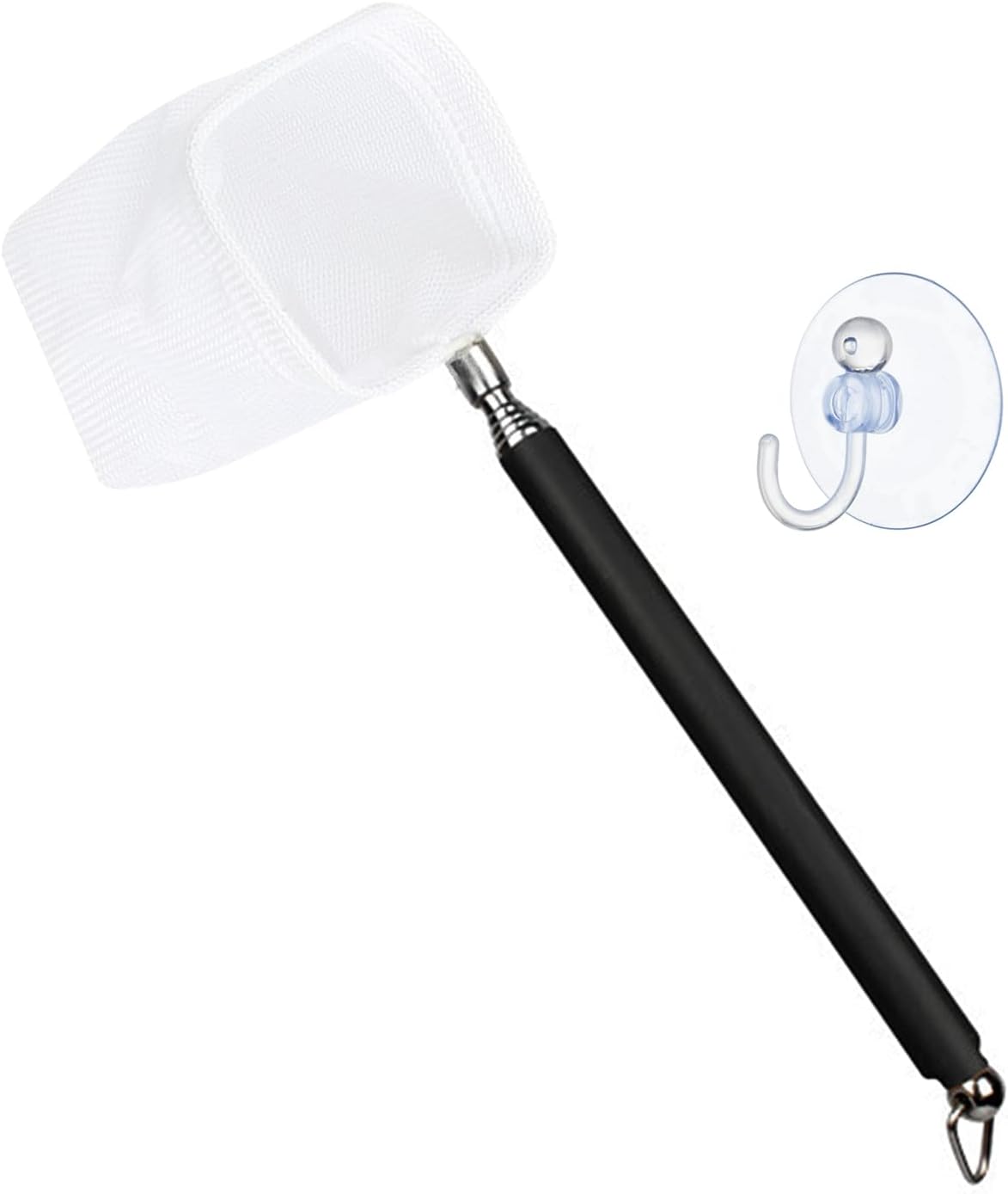 5cm Square Aquarium Shrimp Net Small Fish Tank Net for Fish Tanks and Small Ponds Shrimp Net 2 inch Small Aquarium Fish Net with Retractable Handle, Suction Cup