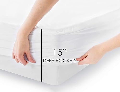 Miniatura 2 de Juego de sábanas y fundas de almohada de algodón egipcio puro tamaño Queen XL de 1000 hilos, sábanas de algodón egipcio tamaño Queen XL, sábanas de