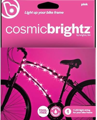 Vista 13 de Brightz CosmicBrightz - Cuerda de luz LED para marco de bicicleta, cuerda de 6.5 pies, funciona con pilas con interruptor de encendido/apagado