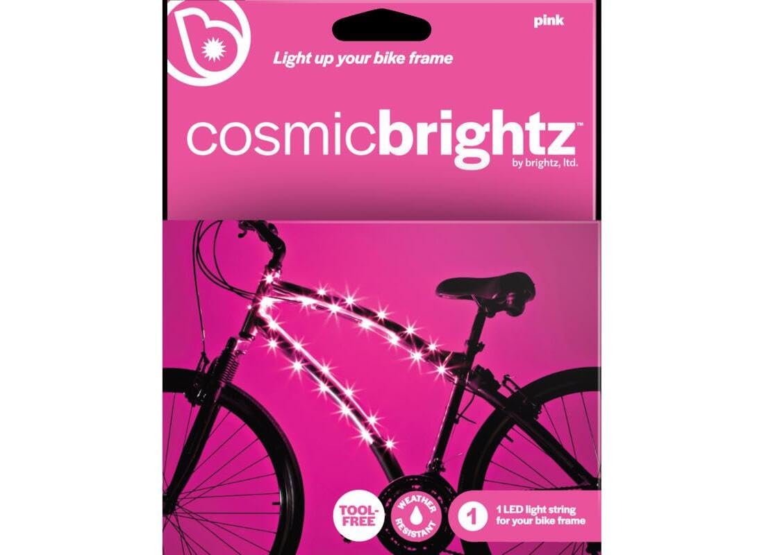 Brightz CosmicBrightz LED Bike Frame Rope Light - 6.5-Foot String Rope - Battery-Powered with On/Off Switch - Ultra Bright Color Keeps Your Ride Fun and Safe for Kids, Teens, & Adults
