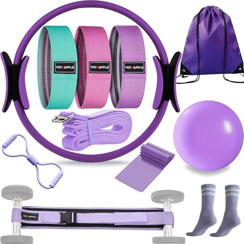Yoyoapple at Home Pilates Essentials Kit for Women,11pcs Pilates Kit