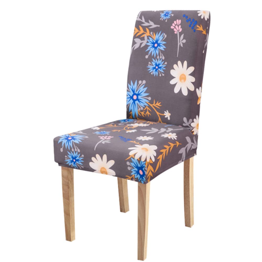 Housse de chaise extensible en spandex imprimé moderne lot de 4 pièces G428223