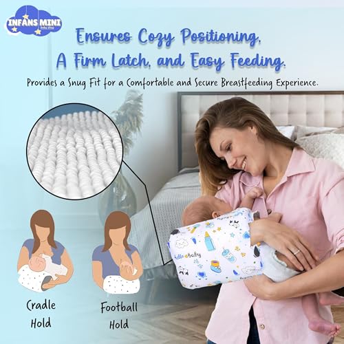 Image of Nursing Arm Pillow, Breast Feeding Pillows for Mother, Bottle Feeding Pillows for Babies Suitable for Travel (Panda Pink)