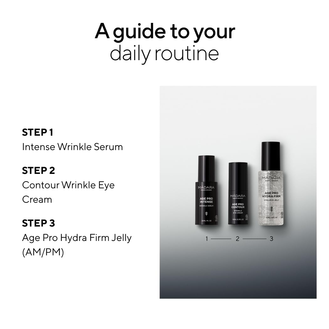 MÁDARA AGE PRO Hydra Firm Hyaluron Jelly 75 ml – Gel rimpolpante oil-free con acido ialuronico multi-peso e principi attivi botanici per idratare, levigare e rassodare la pelle matura e disidratata.
