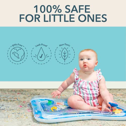 Magifire Water Tummy Time Mat For Infants 3-12 Months Old, Measures 27 Inches X 21 Inches, Water Mat For Babies, Bpa-Free, Water Play Mat #TOP5