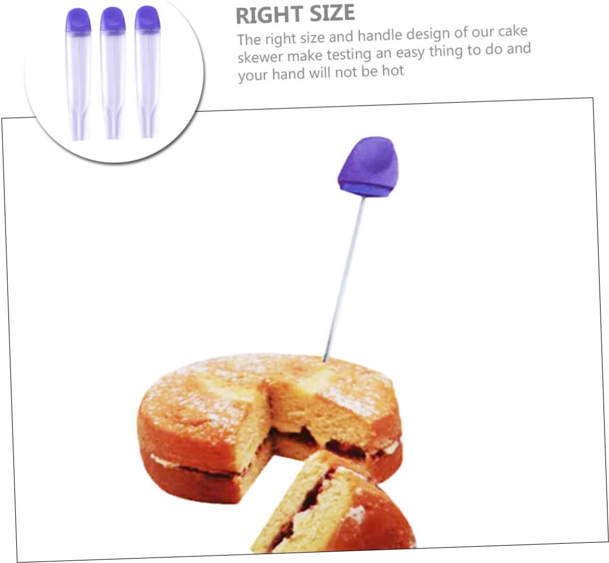 Cabilock 3sets Stainless Steel Cake Tester Probes Easy to Use Clean for Baking Muffin Cake Testing