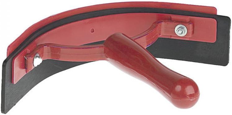 Raspador de Suor para Cavalos HORZE com Borda de Borracha Macia Vermelho 21,6 x 18,5 x 5,1 cm