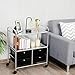 Giantex Rolling Storage Cart w/ 4 Drawers 2 Shelves Metal Rack Shelf Home Office School Beauty Salon Utility Organizer Cart with Wheels (Black)