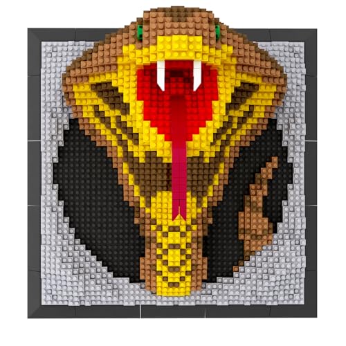 BDYDT Wall Art Snake Building Blocks Set; A Wall Decor Set for Adults Who Love Creative Hobbies(2376 Pieces) Toys Gifts for Kid and Adult