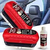 Louisx Glass Cleaning Board, Automotive Oil Film Cleaning Brush, Universal Glass Cleaning Wipe Board, Glass Coating for Windshield, Water Repellant with Refill (Oil film cleaning (2pcs))