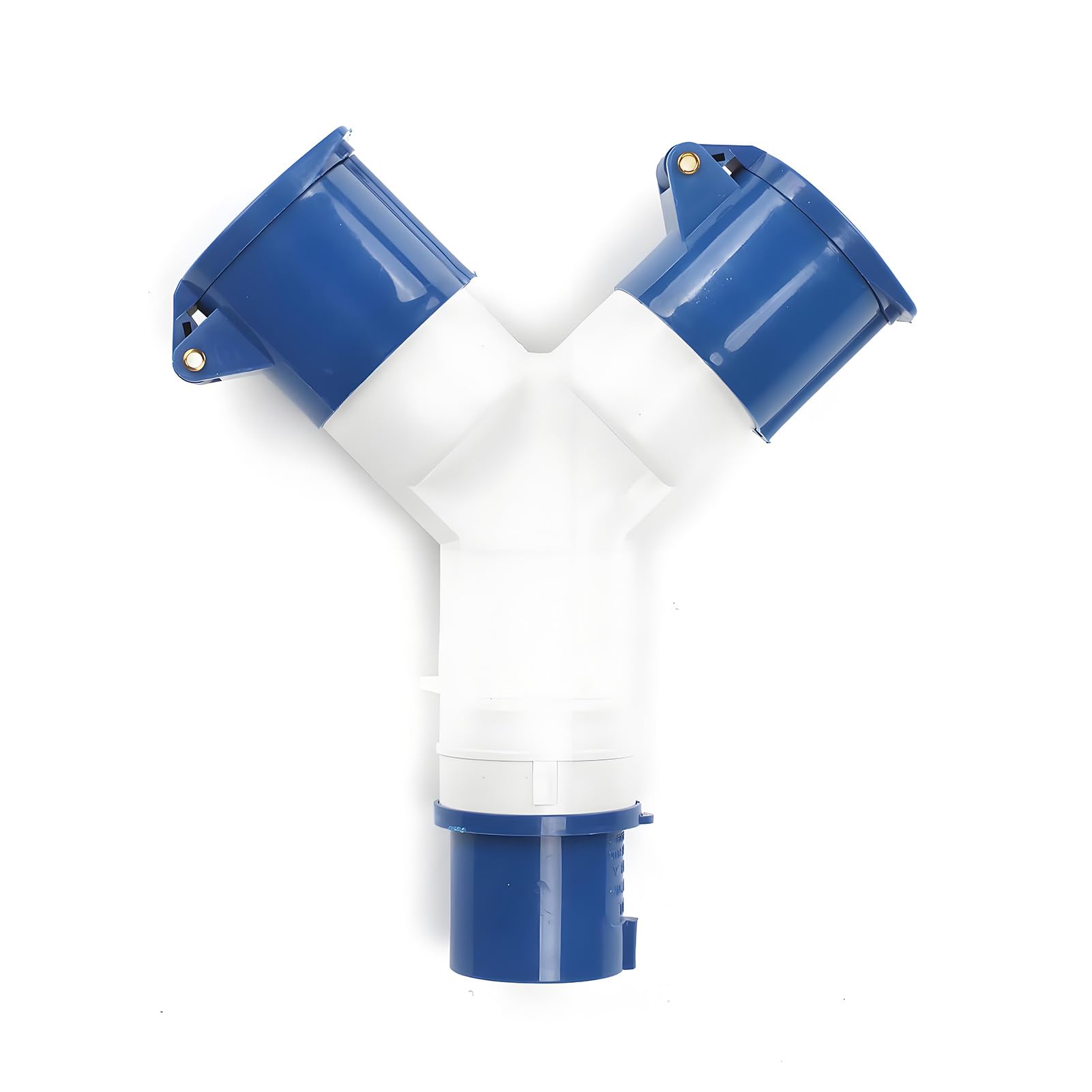 2 Way Splitter 16A Electric Mains Hook Up 20.3 x 18.5cm Lead Adaptor Industrial Plug for Caravans Motorhomes