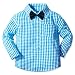 Conjunto Bebe niño Invierno Ropa Bebe niño Camisa a Cuadros Azul de...