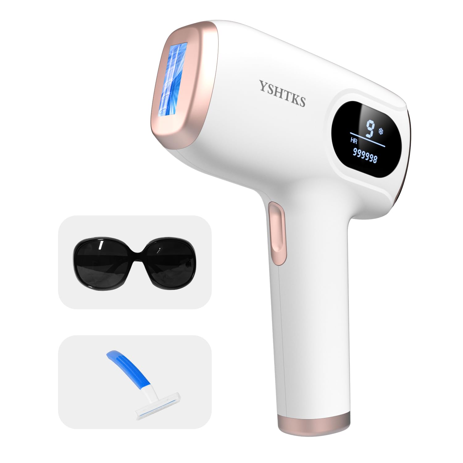 Laser Hair Removal for Women and Men,IPL Hair Removal Device Effective in 3 Weeks, 7℃/44°F Ice-Cooling Contact, Painless, Effective & Long-Lasting Hair Removal from Home, Kit with Shaver, Goggles Laser Hair Removal for Women and Men,IPL Hair Removal Device Effective in 3 Weeks, 7℃/44°F Ice-Cooling Contact, Painless, Effective & Long-Lasting Hair Removal from Home, Kit with Shaver, Goggles