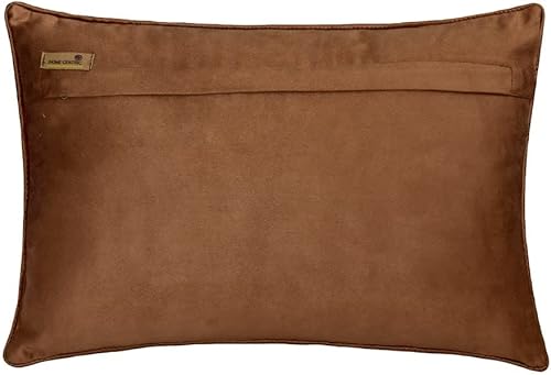 Miniatura 3 de The HomeCentric Paquete de 2 fundas de almohada lumbar de 12 x 22 pulgadas (11.8 x 21.7 in), color marrón, almohada oblonga con cuentas de