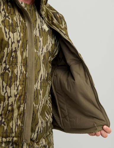 Nomad Mens Harvester VX3 Jacket - Insulated, Wind-Resistant, and Quiet Hunting Jacket for Cold-Weather Performance, Mossy Oak Bottomland Camo, Large