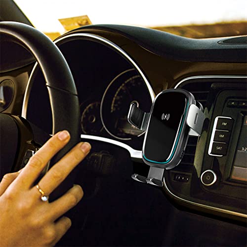 Logilink PA0277 - Supporto Di Ricarica Wireless Per Smartphone Da Auto, Girevole A 360°, Adatto Per Smartphone Da 4,7 A 7" - 4