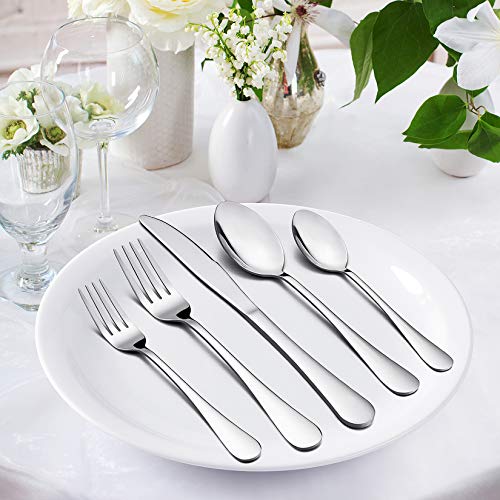 Lianyu 68-Piece Silverware Set With Serving Pieces Service For 12, Stainless Steel Flatware Utensil Set, Dishwasher Safe, Attached 8-Piece Serving Set #TOP5