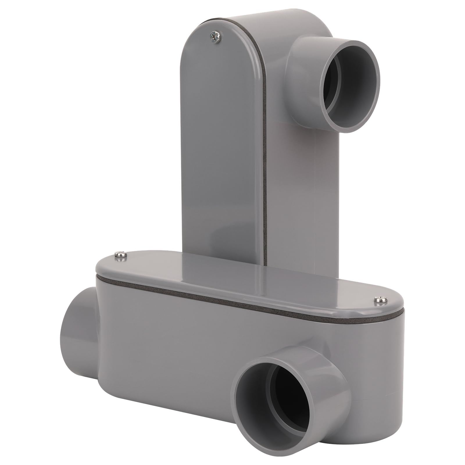 Photo 1 of ***STOCK PHOTO FOR REFERENCE ONLY***
CKVIHAV 2Pack 1-1/2 Inch Rigid PVC Conduit Body Type LL 1.50IN Slip x Slip PVC Conduit Bodies LL Type with Cover and Gasket, Gray