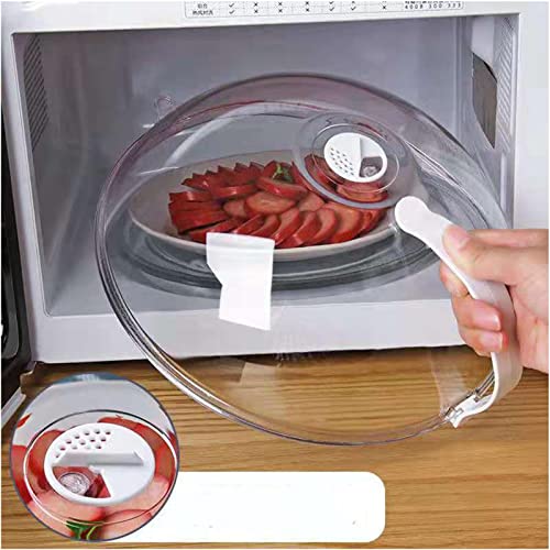 Glass Splatter Guard For Microwave Microwave Splatter Cover Microwave Cover for Foods High Temperature Plastic Splash Guard Lid for Kitchen (23 * 9.5cm)