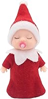 Vista 10 de WULEEUPER Muñeca Elfo Durmiente con Chupete Juguetes de Muñeca Elfo en Miniatura de Navidad Regalo de Fiesta de Decoración de Vacaciones de Año