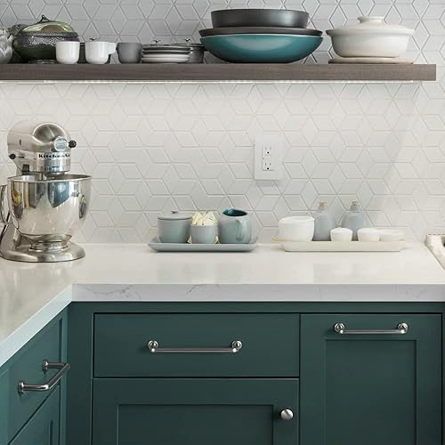 Miniatura 6 de Goo-Ki Paquete de 6 pomos modernos de níquel cepillado para gabinetes, tiradores de cajón de níquel satinado, manijas de tocador de plata mate