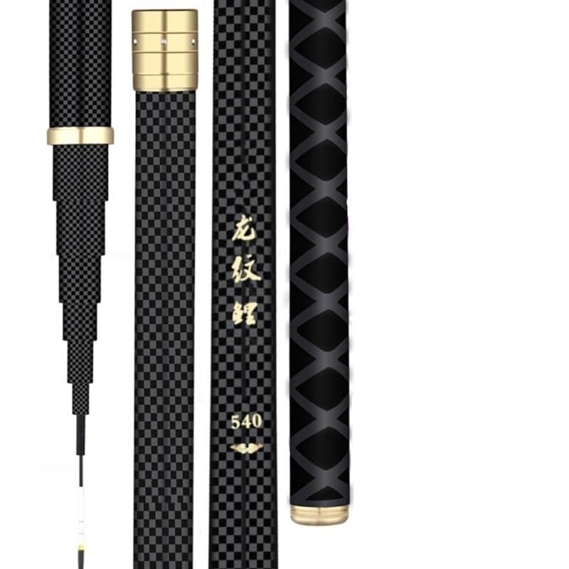 Gerrit Fishing Pole Super Light Hard Fishing Rod High Carbon Fiber Telescopic Black Handle Stream Freshwater Pole3.6M7.2M9M10M Travel Carp Rod Fishing Whip (Color : Black, Size : 10m)