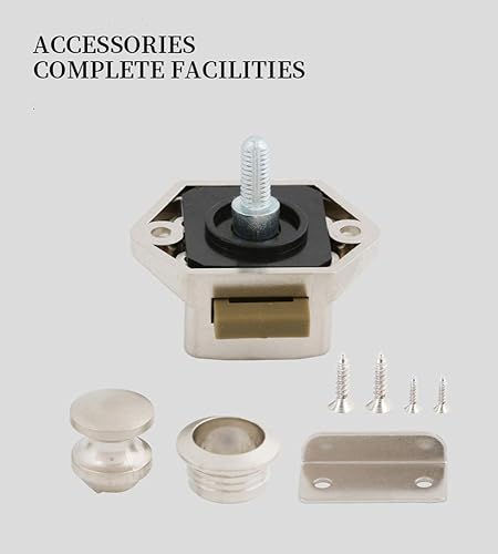 Miniatura 3 de Juego de pestillos de botón para puerta de armario, para caravana, autocaravana, autocaravana, puerta de armario, botón de empuje, pestillo de