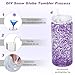 Micellwuu 20 oz Acrylic Snowglobe Tumbler, 4 Pack Double Wall Snow Globe Cups with Pre Drilled Hole, Plastic Mason Jar Cups Can for Snow Globe Glitter DIY (Clear)