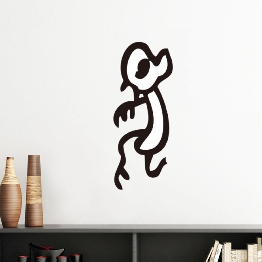 Sticker Mural Signe Chinois Singe Papier Peint Amovible Déco Chambre 40cm