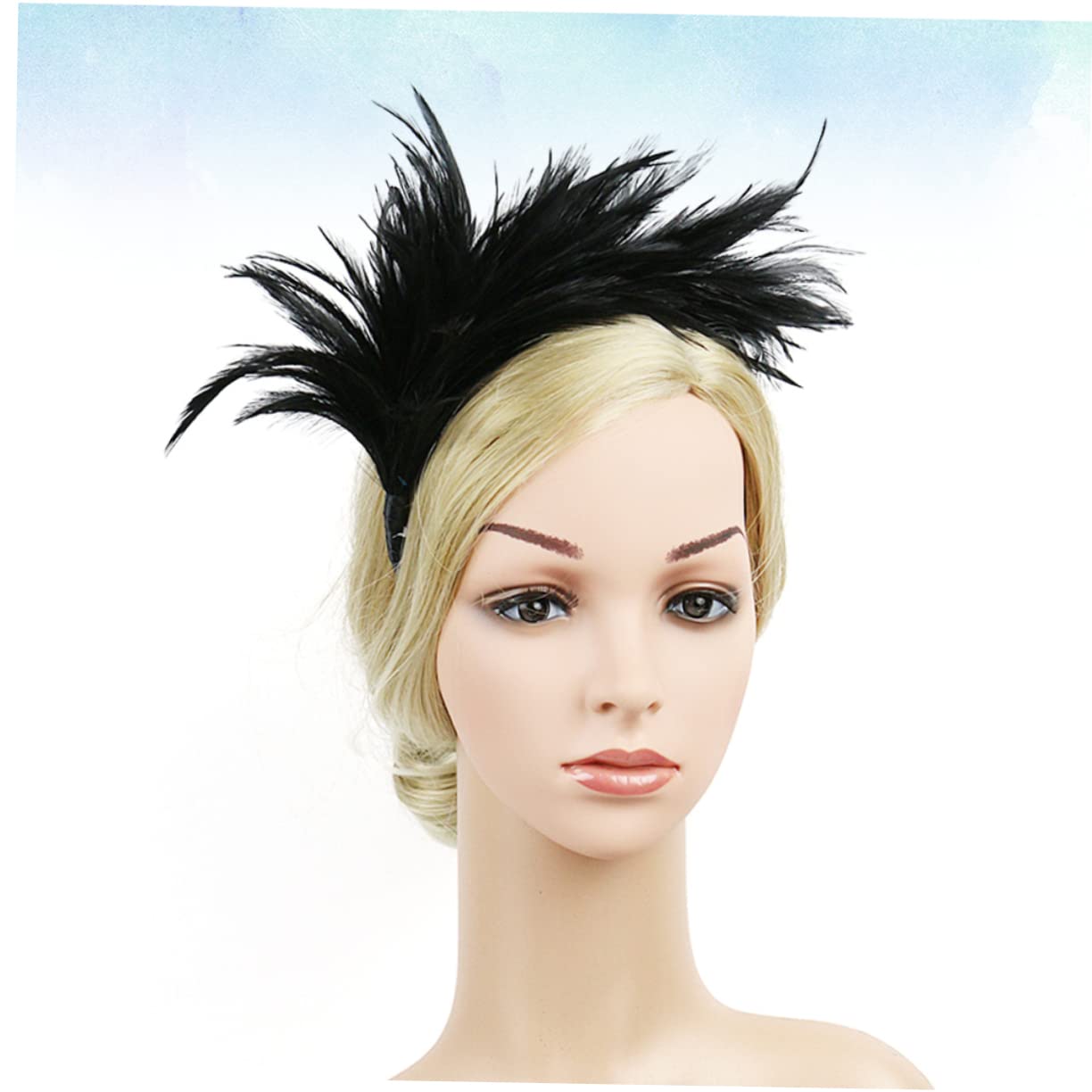 Healeved 3stücke Elegant Schwarzer Federhaarschmuck Für Braut Partys Teiliges Leicht Rutschfest Für Hochzeiten Cosplay Und Fotorequisiten Für Festliche Anlässe