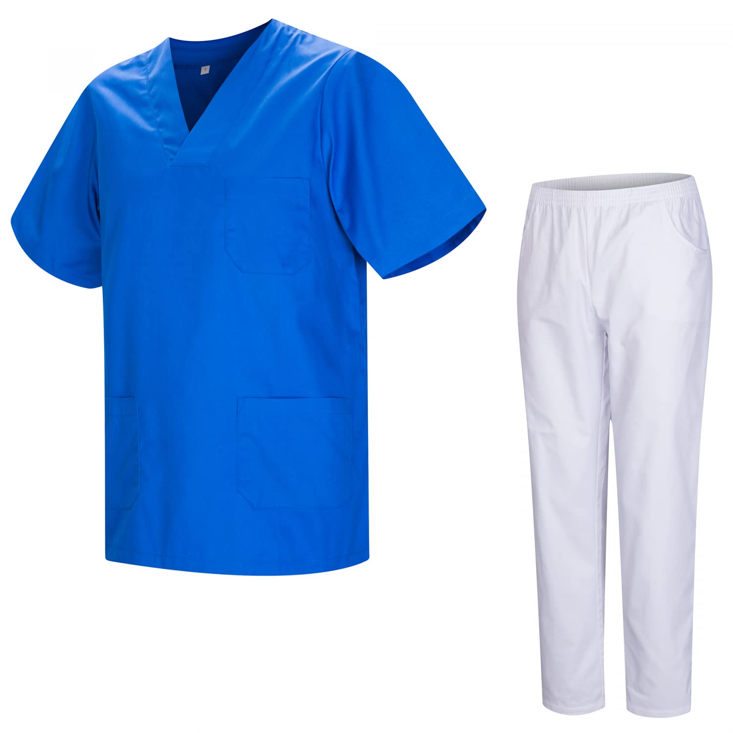 MISEMIYA - Unisex-Schrubb-Set - Medizinische Uniform mit Oberteil und Hose 817-8312-BLANCO